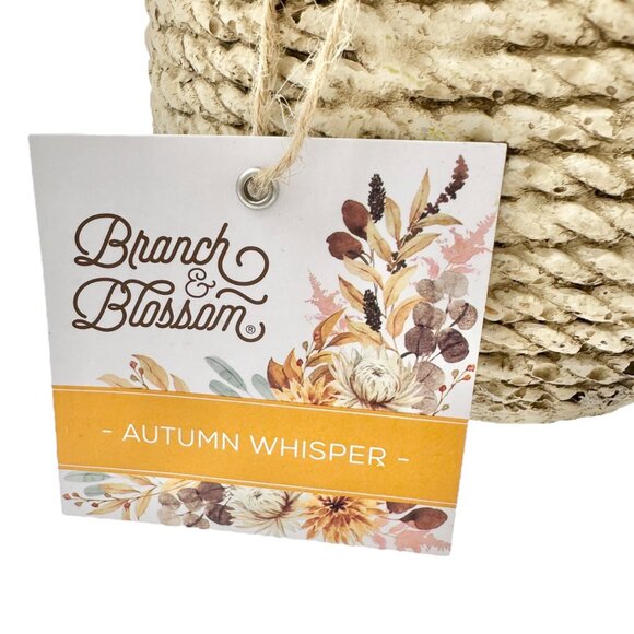 Autumn Whisper Faux Floral Arrangement Textured Rope Basket By Branch & Blossom - Picture 2 of 9